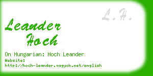 leander hoch business card